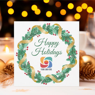 Happy Holidays Custom Company Logo Weihnachten