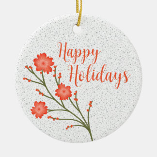 Happy Holidays Custom Family Foto Weihnachten Keramik Ornament
