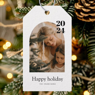 Happy Holidays Custom Foto Personalisiert Geschenkanhänger
