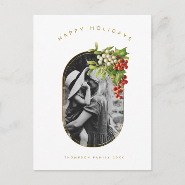 Happy Holidays Custom Foto Weihnachten (Vorderseite)