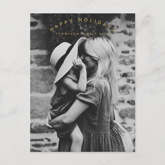 Happy Holidays Custom Foto Weihnachten (Vorderseite)