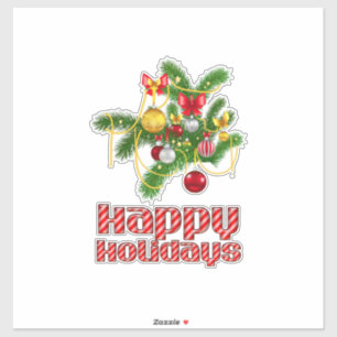 Happy Holidays decal Aufkleber