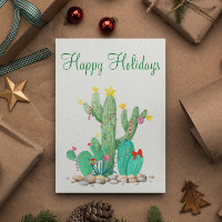 Happy Holidays Desert Cactus Southwest