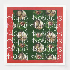 Happy Holidays Dinner Napkin Serviette
