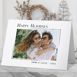Happy Holidays Einzigartiges Foto im minimalistisc Feiertagskarte