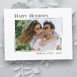 Happy Holidays Einzigartiges Foto im minimalistisc Feiertagspostkarte