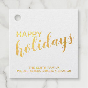 'Happy Holidays' Elegante Geschenkanhänger