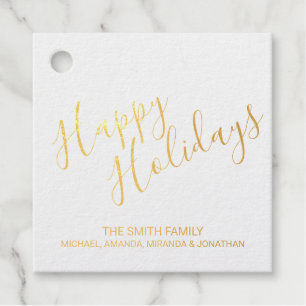 'Happy Holidays' Elegante Geschenkanhänger