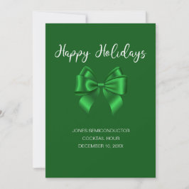 Happy Holidays Elegante Green Einladung