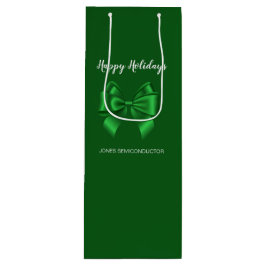 Happy Holidays Elegante Green Geschenktüte Für Weinflaschen