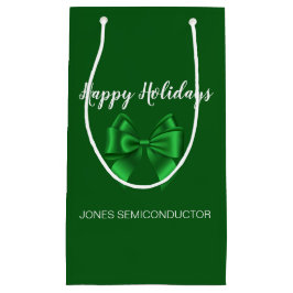 Happy Holidays Elegante Green Kleine Geschenktüte