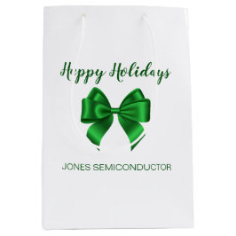 Happy Holidays Elegante Green Mittlere Geschenktüte