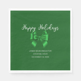 Happy Holidays Elegante Green Serviette