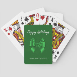 Happy Holidays Elegante Green Spielkarten