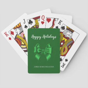 Happy Holidays Elegante Green Spielkarten