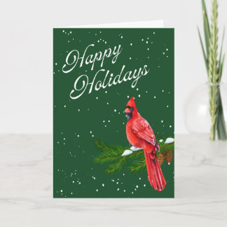 Happy Holidays Elegante Karte