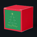 Happy Holidays elegante Weihnachtsfeier Geschenkbo Geschenkschachtel<br><div class="desc">Happy Holidays Weihnachten Geschenkboxen perfekt für ein kleines Geschenk. Klassisch elegantes,  rotes und grünes Urlaubsbild.</div>