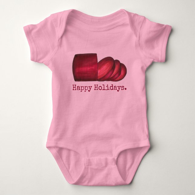 Happy Holidays Erntedank Cranberry Sauce Feinschme Baby Strampler (Vorderseite)