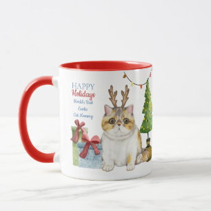 Happy Holidays EXOTIC Cat Mama Maßgeschneiderte We Tasse