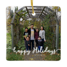 Happy Holidays Family Foto Letting Modern Chic
