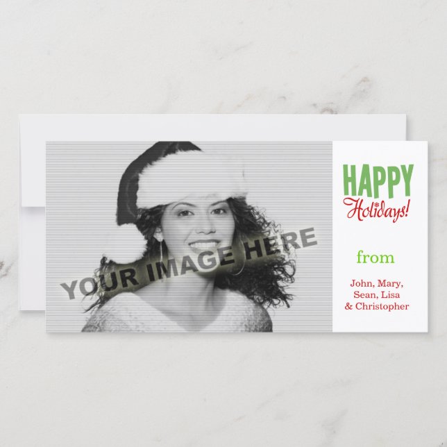Happy Holidays Feiertagskarte (Vorderseite)