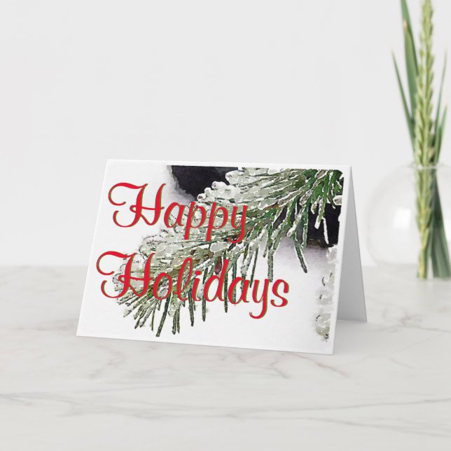 Happy Holidays Feiertagskarte (Vorderseite)