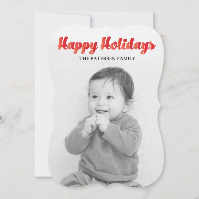 Happy Holidays Feiertagskarte (Vorderseite)