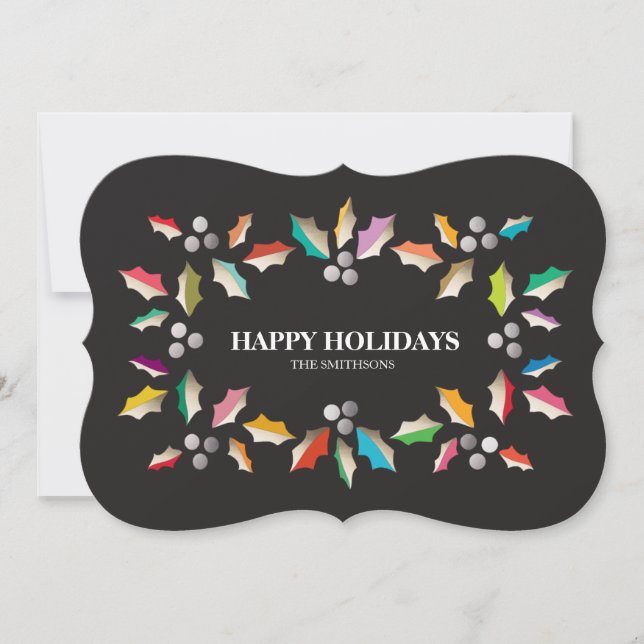 HAPPY HOLIDAYS FEIERTAGSKARTE (Vorderseite)