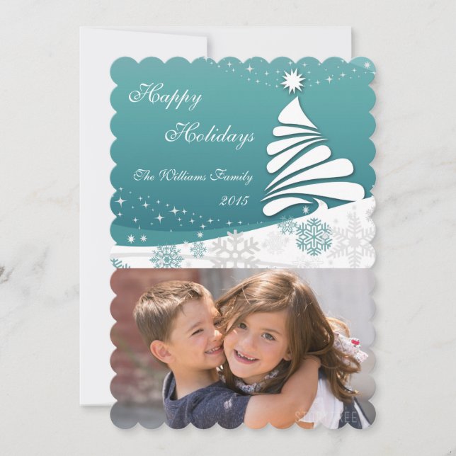 Happy Holidays Feiertagskarte (Vorderseite)