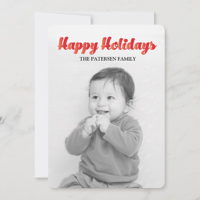 Happy Holidays Feiertagskarte (Vorderseite)