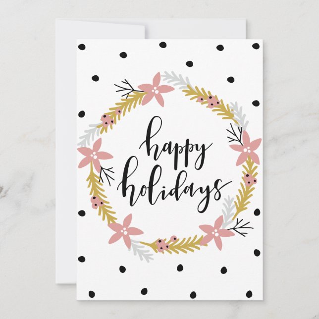 Happy Holidays Feiertagskarte (Vorderseite)