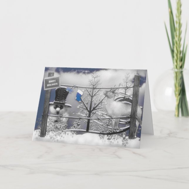 Happy Holidays Feiertagskarte (Vorderseite)