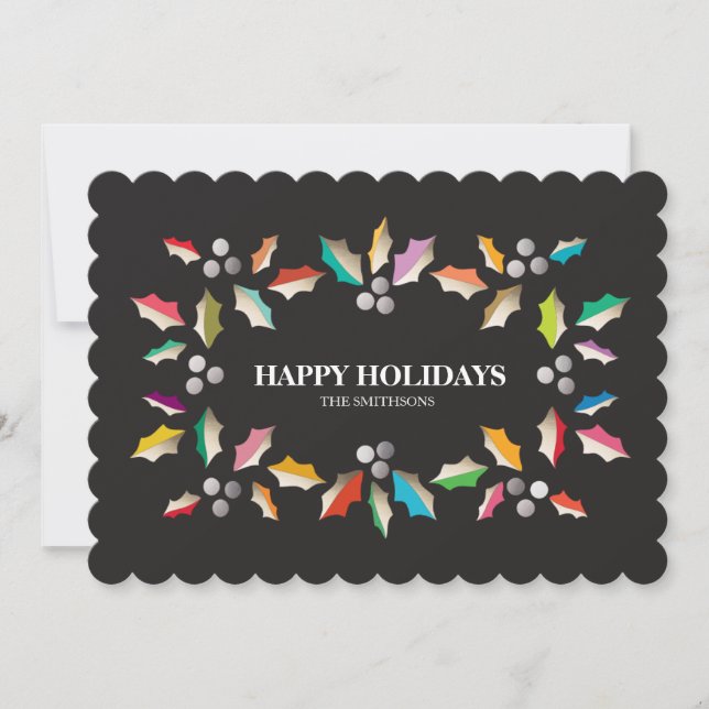 HAPPY HOLIDAYS FEIERTAGSKARTE (Vorderseite)