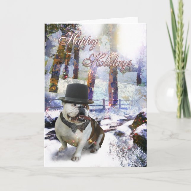 Happy Holidays Feiertagskarte (Vorderseite)