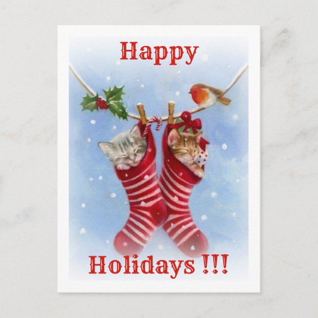 Happy Holidays !! Feiertagspostkarte (Vorderseite)