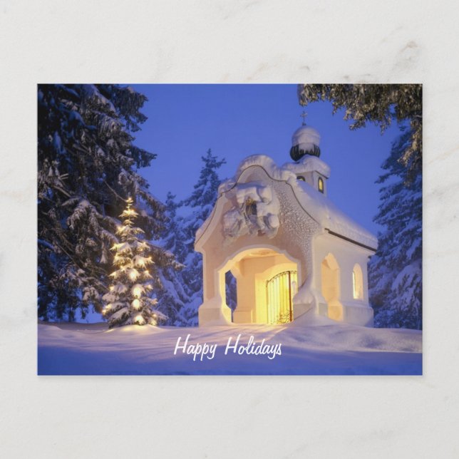 Happy Holidays Feiertagspostkarte (Vorderseite)