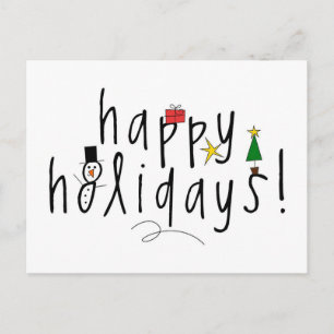Happy Holidays Feiertagspostkarte