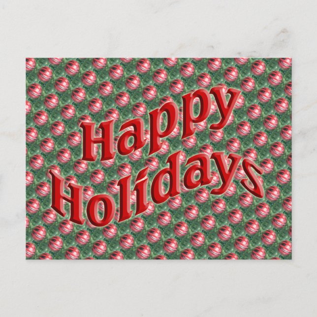 Happy Holidays Feiertagspostkarte (Vorderseite)