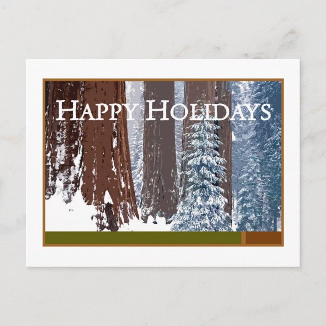 Happy Holidays Feiertagspostkarte (Vorderseite)