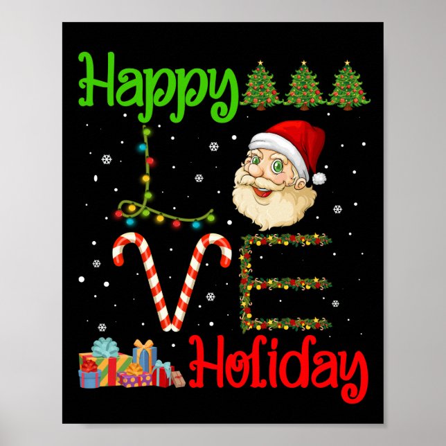 Happy Holidays Festive Saison Weihnachten Liebe Poster (Vorne)