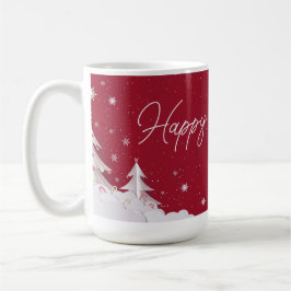 Happy Holidays – Festive Winter Ruby Red Mug Kaffeetasse