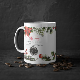 Happy Holidays Firmenlogo Mitarbeiter Weihnachten Kaffeetasse