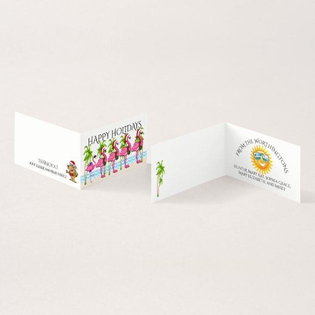 Happy Holidays Flamingo Style #holidayZ (Innenseite und Außenseite)