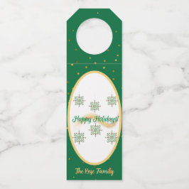 Happy Holidays Flasche Hanger Tags Flaschenanhänger
