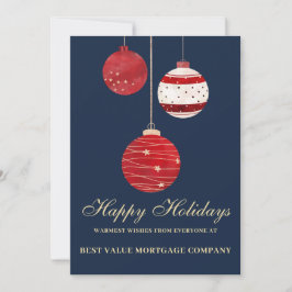 Happy Holidays Flat Watercolor Business Feiertagskarte