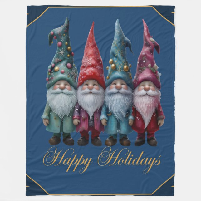Happy Holidays Fleecedecke (Vorderseite)