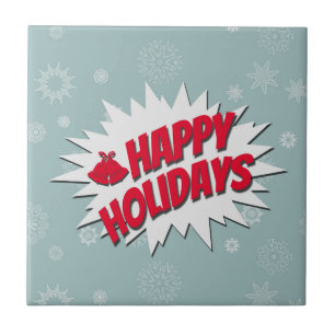 Happy Holidays Fliese