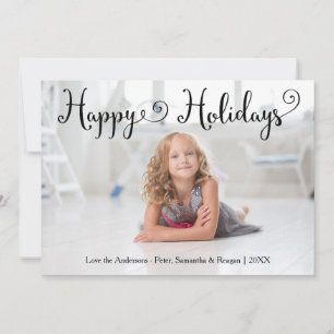 Happy Holidays Foto Candy Cane - Weihnachtskarte Feiertagskarte