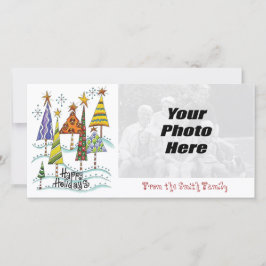 Happy Holidays Foto Cards Feiertagskarte