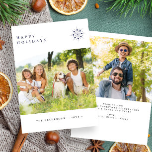 Happy Holidays Foto minimalistische moderne Typogr Feiertagskarte